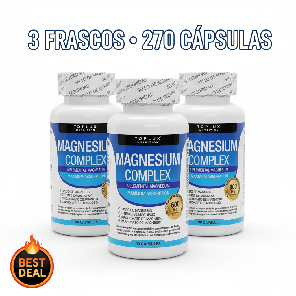 Magnesio Complex 600mg — Duerme Profundo, Despierta con Energía Real 💊