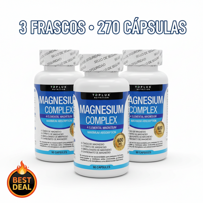 Magnesio Complex 600mg — Duerme Profundo, Despierta con Energía Real 💊