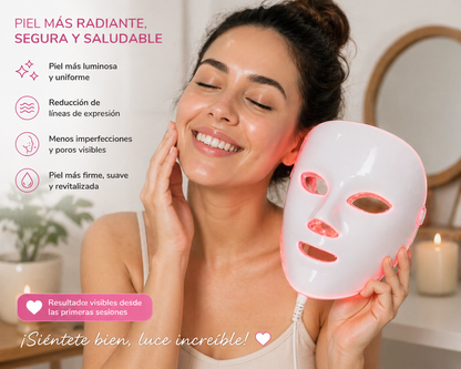 Máscara de Terapia LED 7 Colores — Rejuvenece tu Piel en Casa