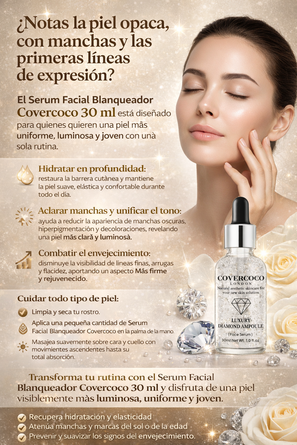Serum Facial Antienvejecimiento Covercoco