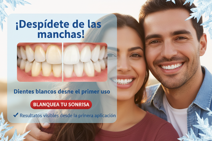 Banner pareja sonriendo White Plus