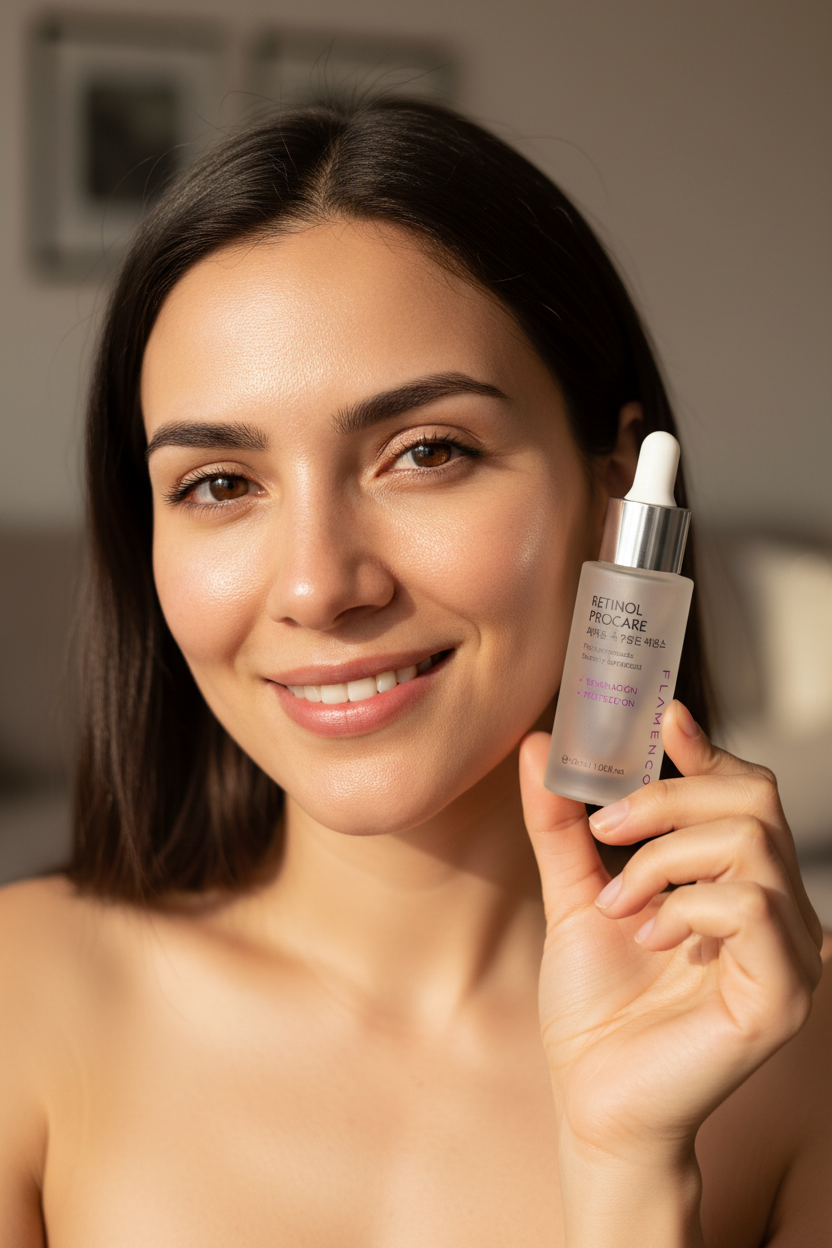 UGC Retinol mujer con producto